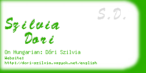 szilvia dori business card
