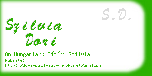 szilvia dori business card